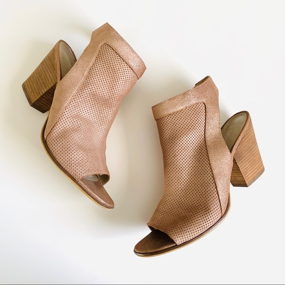 Naturalizer Shoes - NATURALIZER Leather Ankle Booties Rose Gold